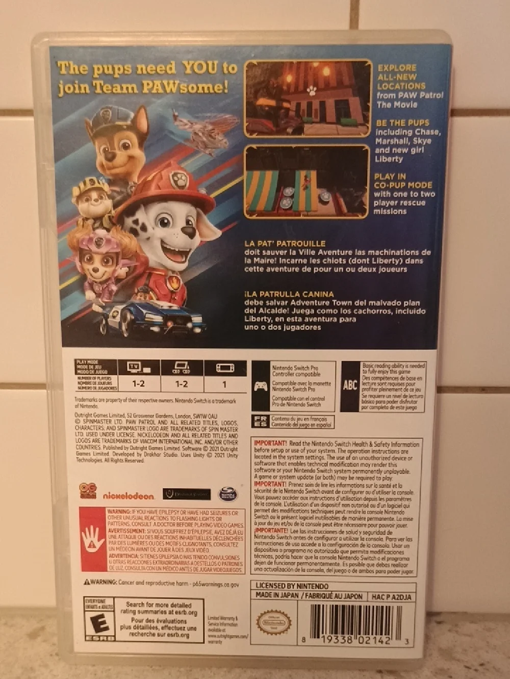 Pre-owned Nintendo Switch PAW Patrol Movie Game — 